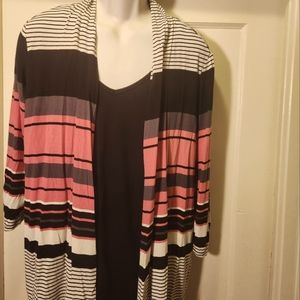 Womens Blouse. Black and pink.